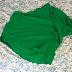 Chic Emerald Green Women's One Shoulder Blouse